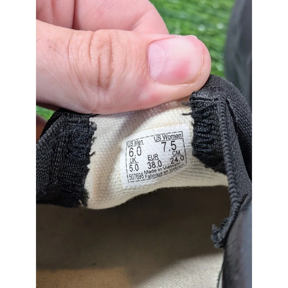 Vans Off The Wall  508731 Black Unisex Slip on Sneakers Shoes Mens 6 Women's 7.5